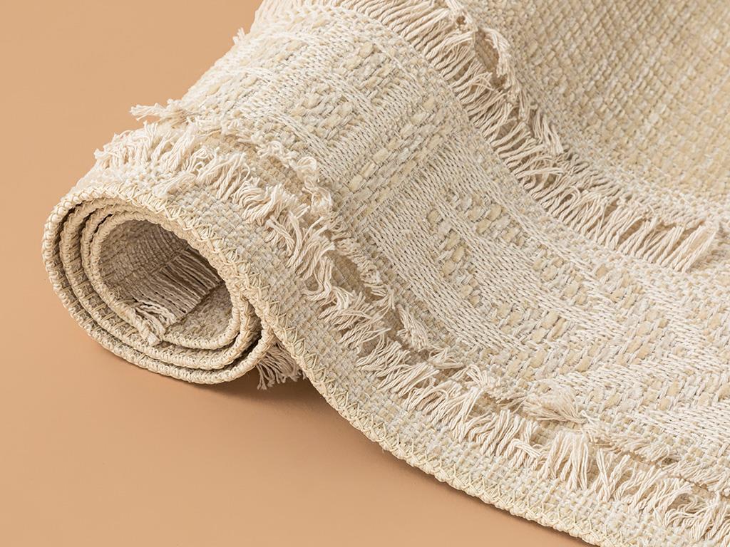 Greta Fringed Rug 120x180 cm Cream