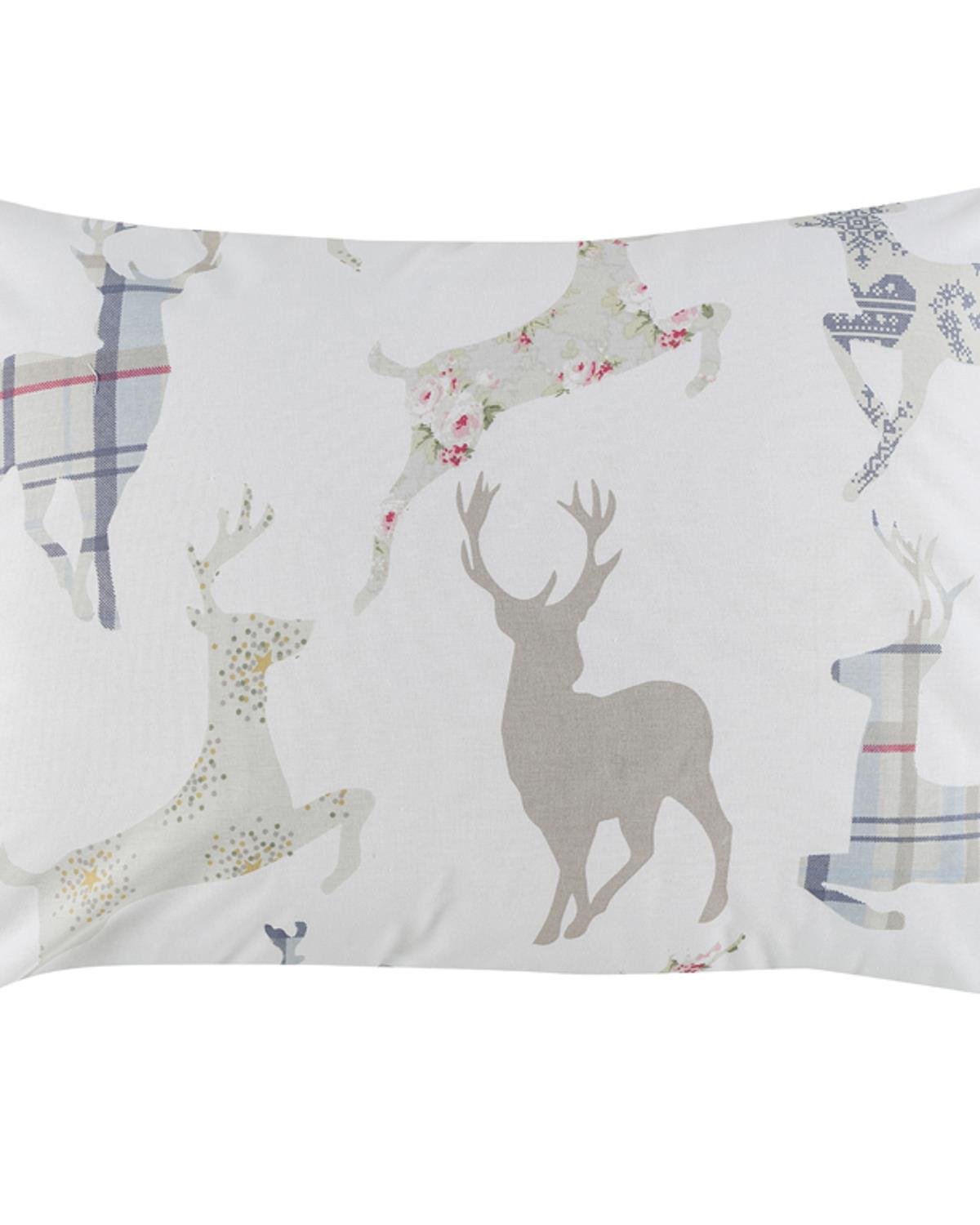 Happy Deers Калъфка За Възглавница 2 бр. Памучен 50x70 см Син