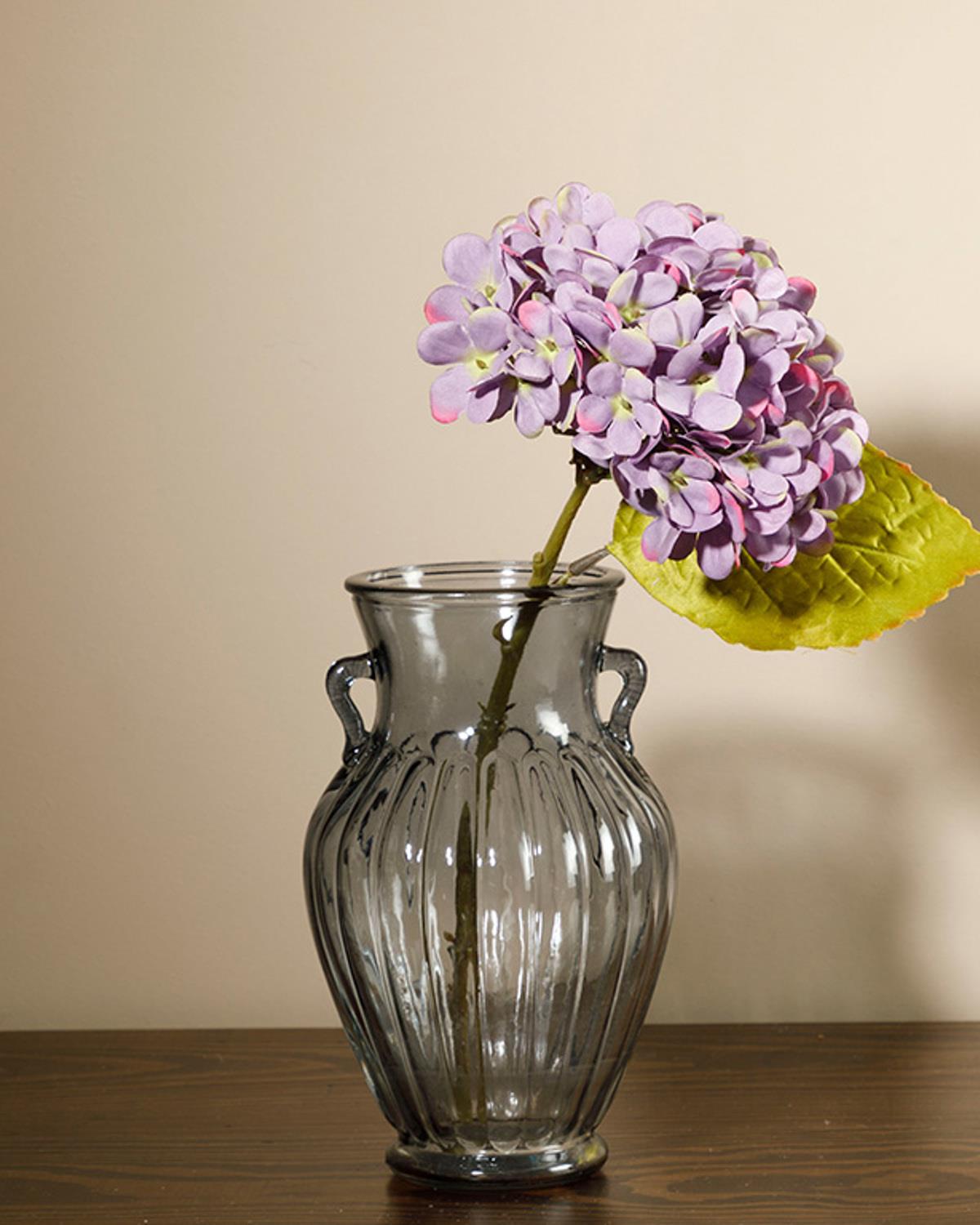 Hydrangea Polyester Artificial Flower - One Pc 34 cm Purple