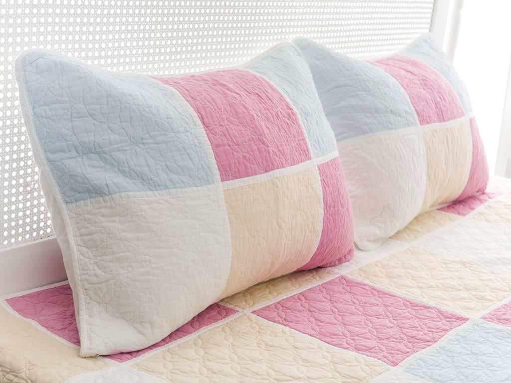 iris ПОКРИВКА ЗА ЛЕГЛО К Двоен Печворк 240x260 cm Pink