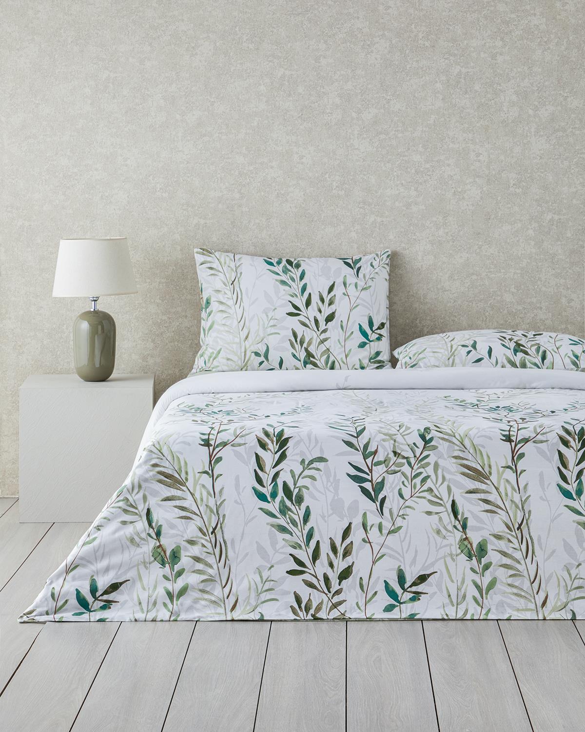 Ivy Breeze Спален Комплект Двоен Памук 200x220 см Зелен