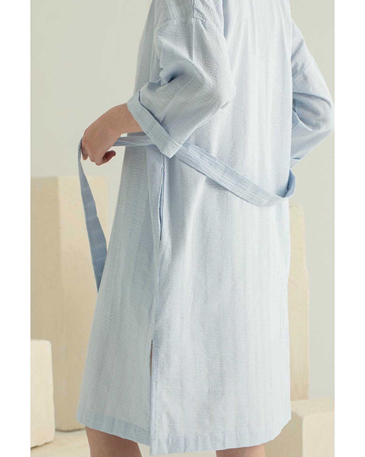 Jane Халат Жена Памук M Светлосин