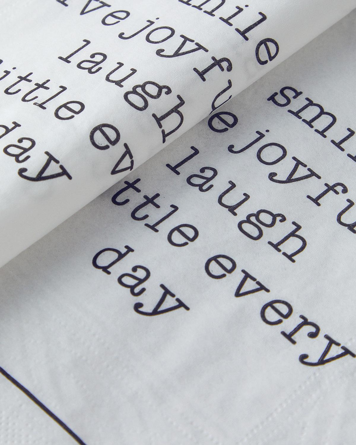 Хартиени Салфетки 20 бр. Хартия 33x33 см Черен - Бял