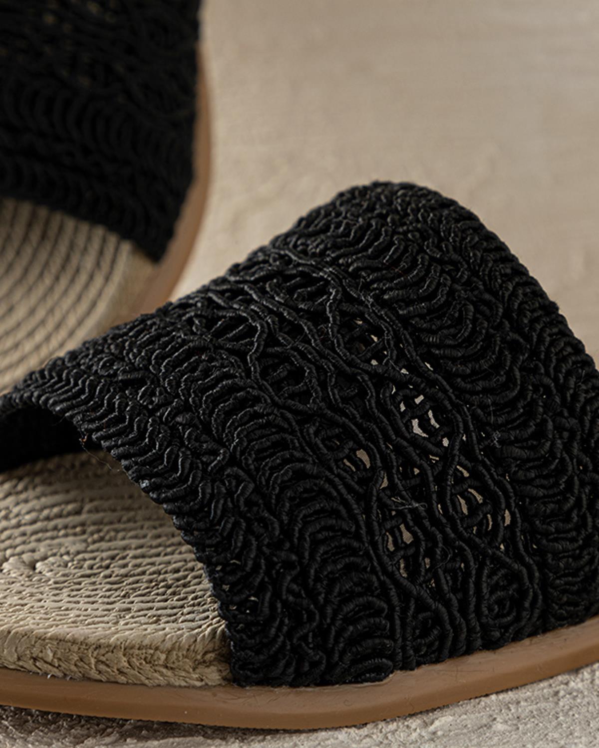 Lace Straw Дамски 40 Black