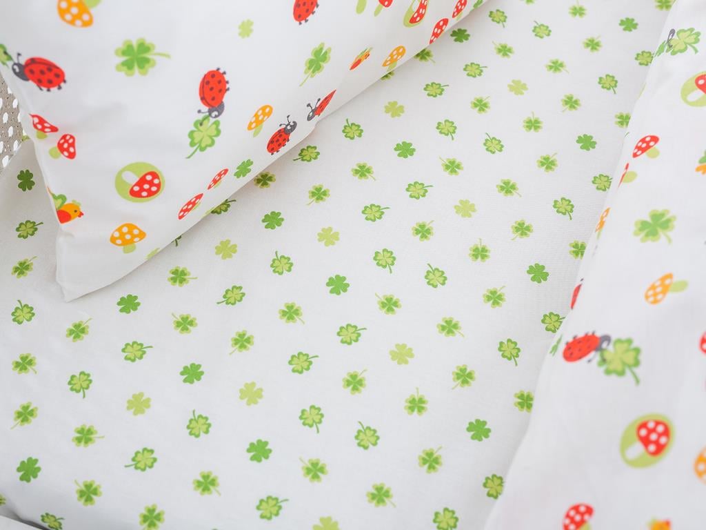 Ladybug БЕБЕШКИ ЧАРШАФИ КОМ Памучен 100x150 cm Green