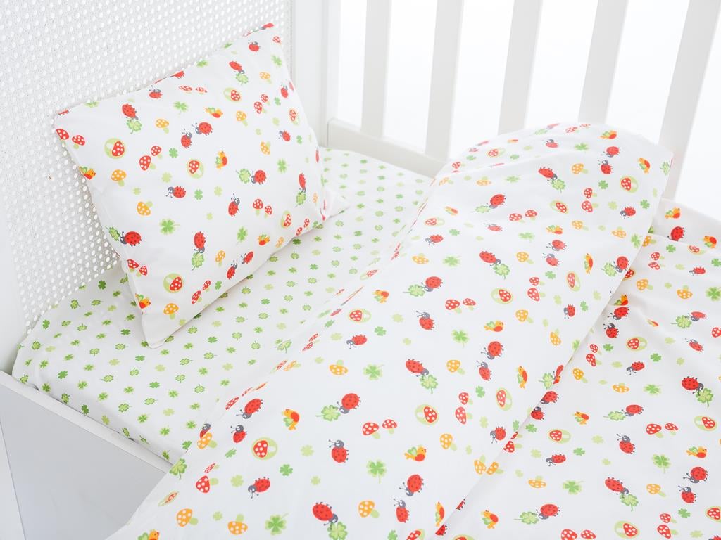 Ladybug БЕБЕШКИ ЧАРШАФИ КОМ Памучен 100x150 cm Green