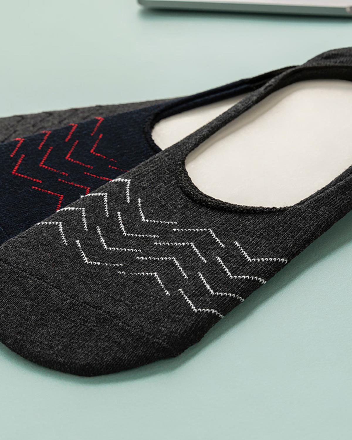 Lars Чорапи Бабет Мъжки 3 Бр., Памучен Полиестер, Сиво-Синьо, 40-44