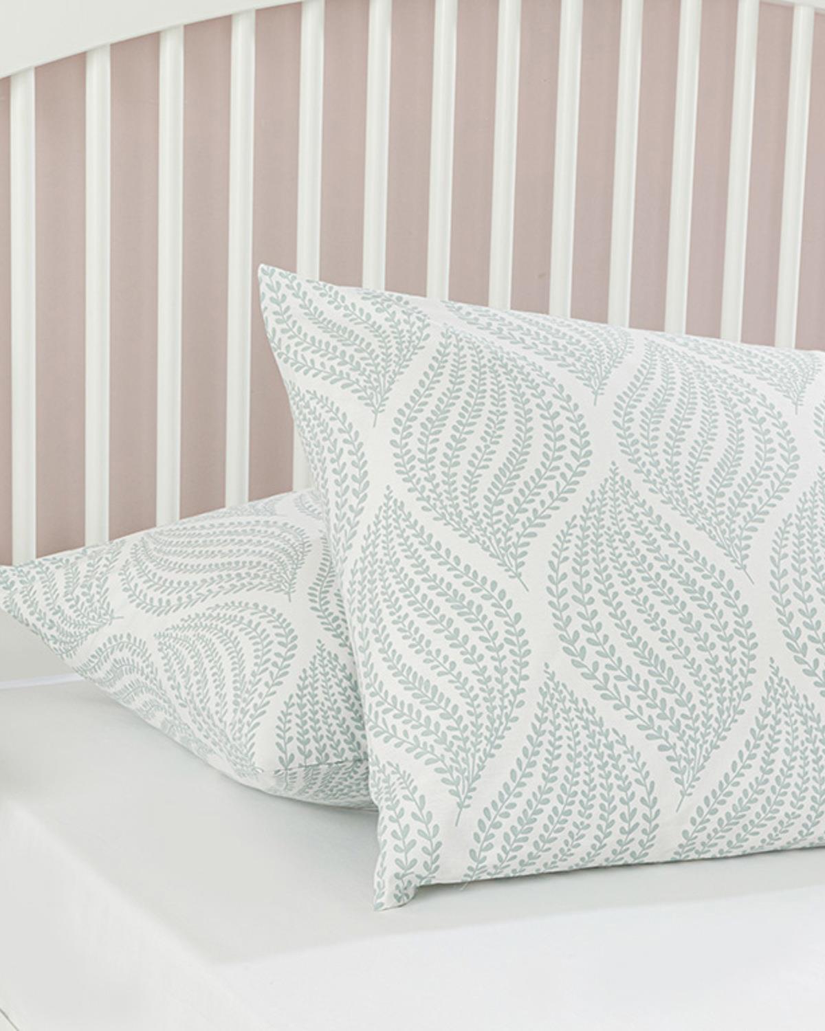 Leafy Braid Калъфка За Възглавница 2 бр. Памучен 50x70 см Селадон