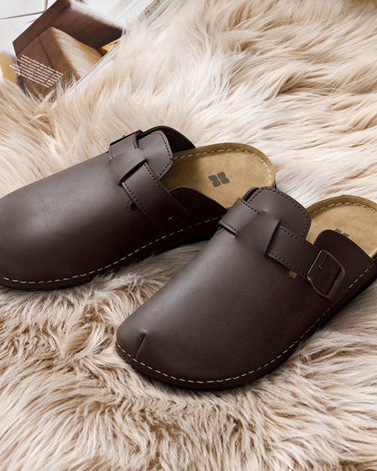 Leather Домашни Чехли Полиестер 40 Brown