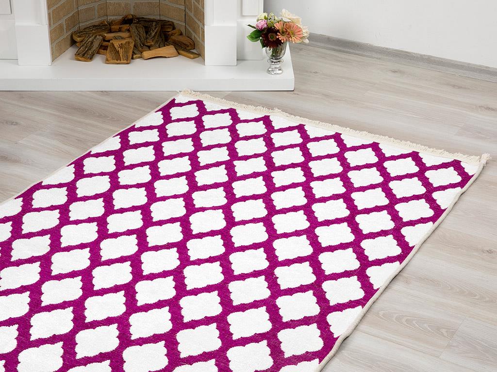 Lemon КИЛИМ Шенил Шенил 120x180 cm White-Pink