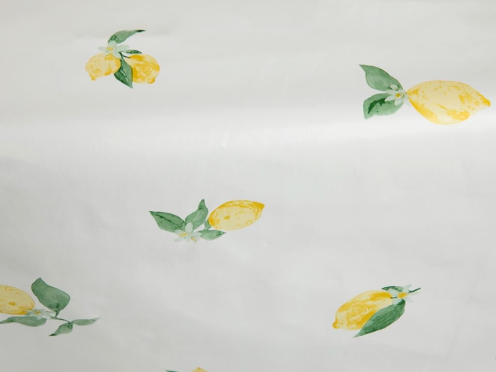 Lemon Покривка за Маса ПВЦ 140 cm White-Yellow