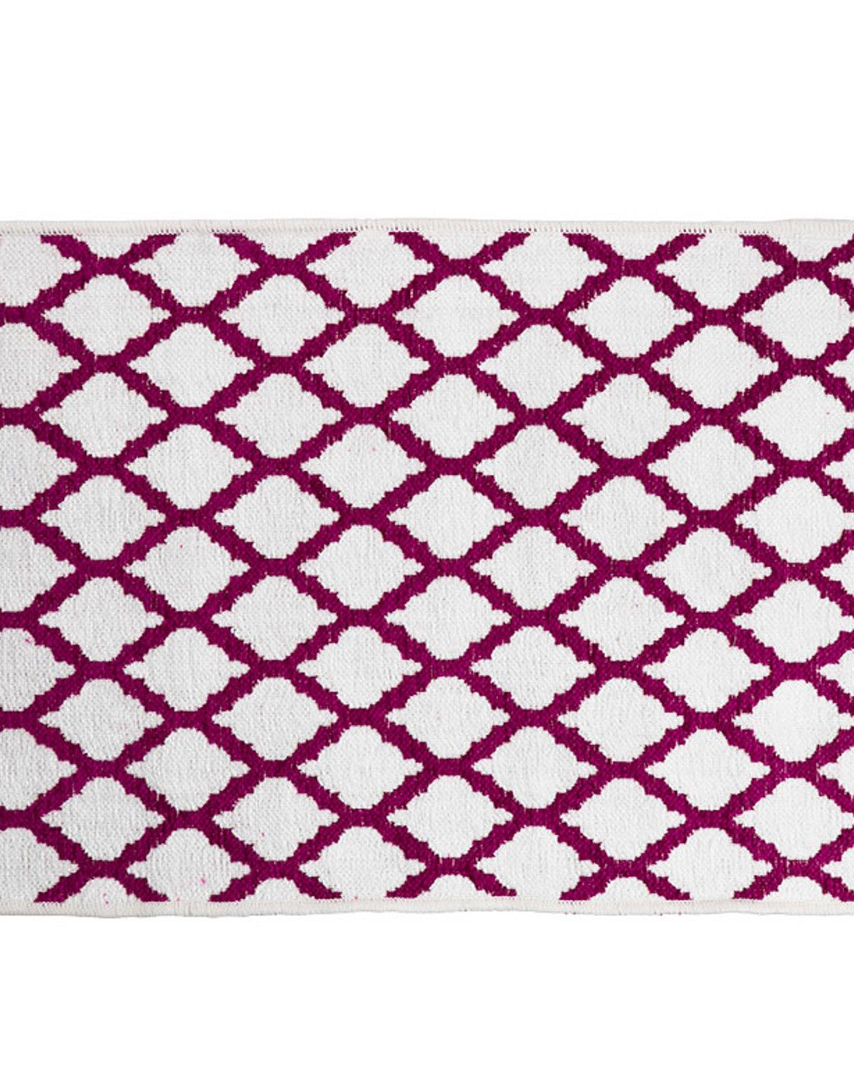 Lemon Килим Шенил Шенил 60x100 см Бял - Розов