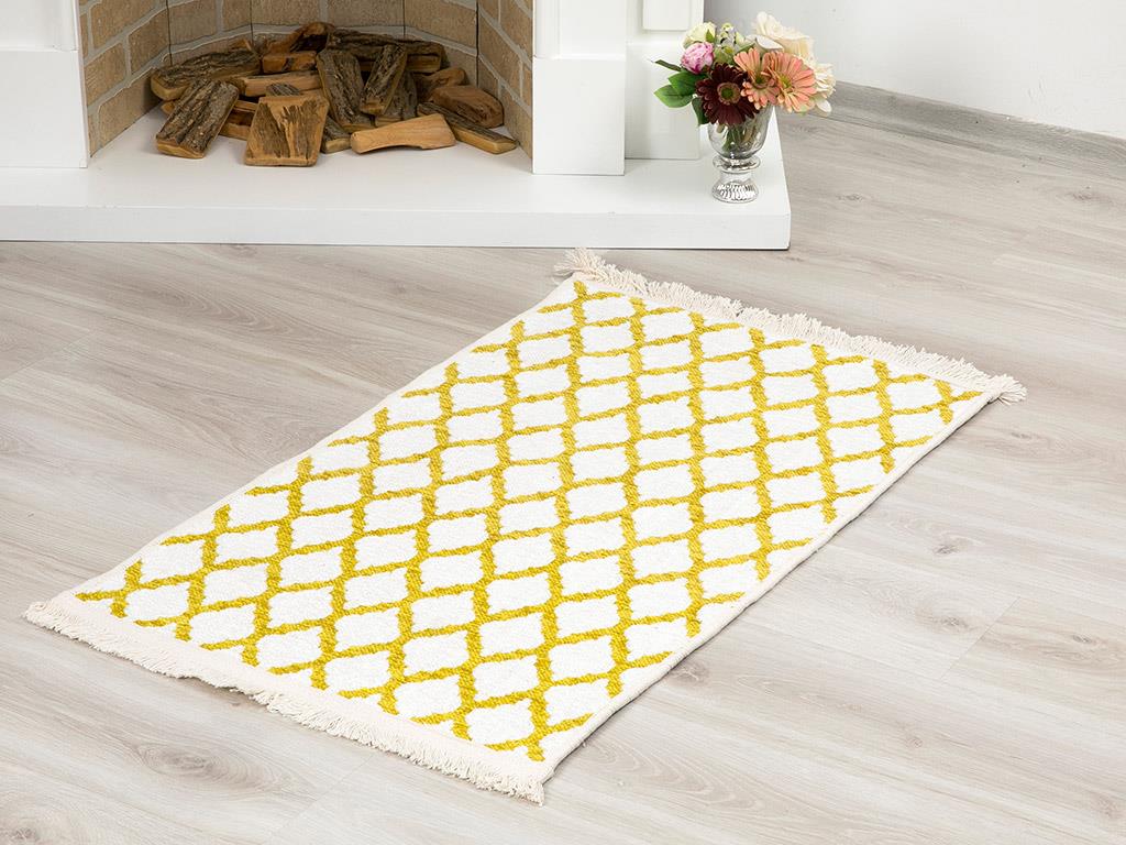 Lemon КИЛИМ Шенил Шенил 60x100 cm White-Yellow