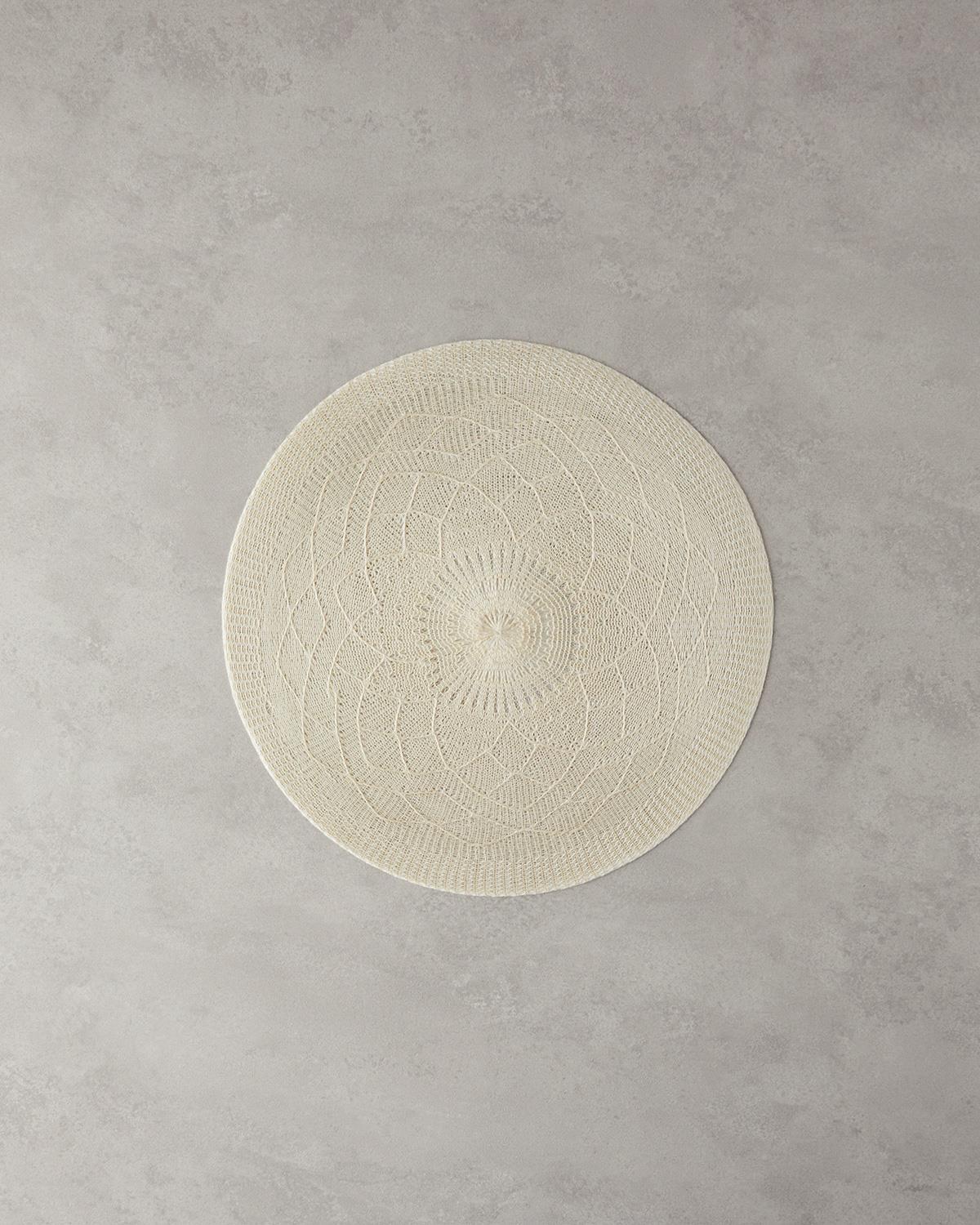 Leron Polyester 2 pcs Place Mat 38 cm Cream