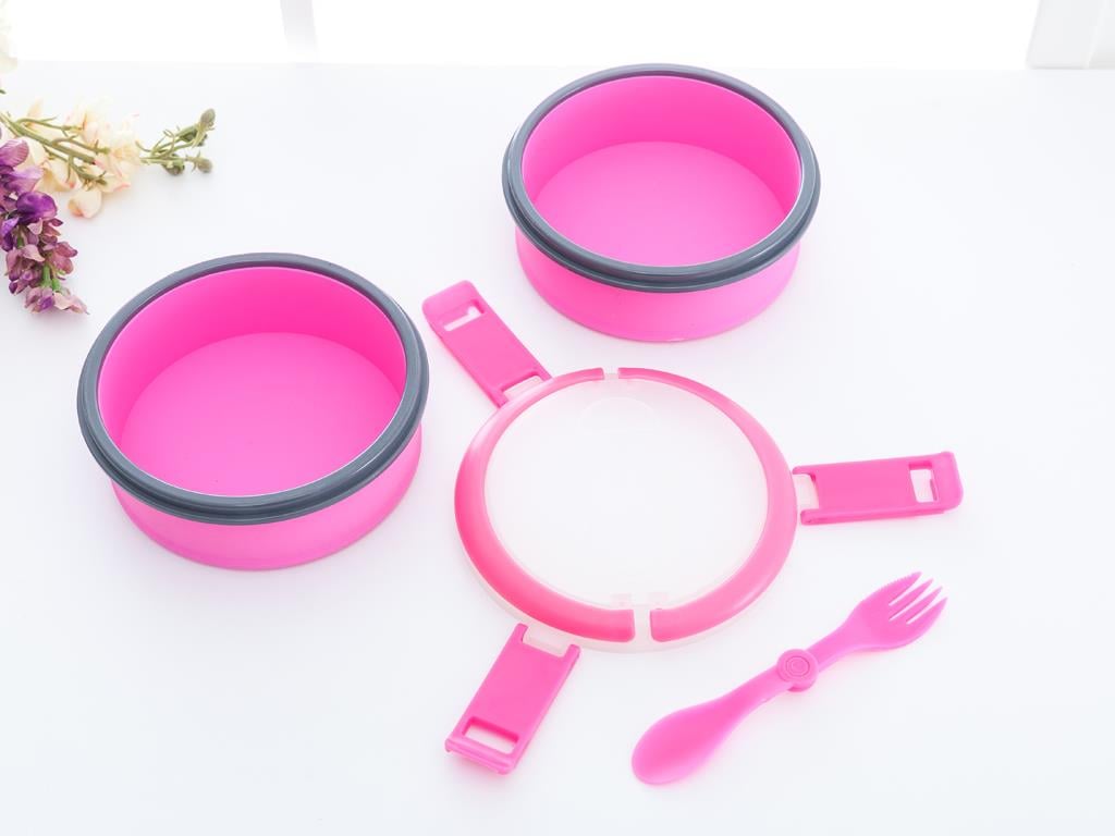 Lillian КУТИЯ ЗА СЪХРАНЕНИЕ С капак Силикон Pink