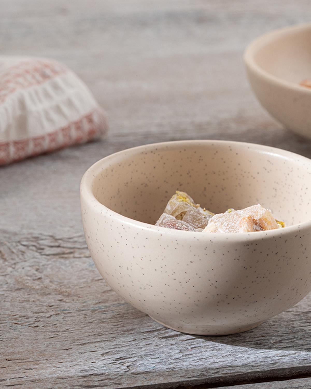 Lina Купички За Ядки Керамика, Кремово, 8 Cm