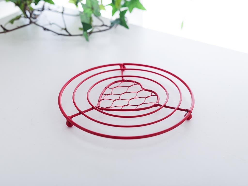 Love НИХАЛЕ Ковано желязо 15,0x15,0x1,1 cm Red