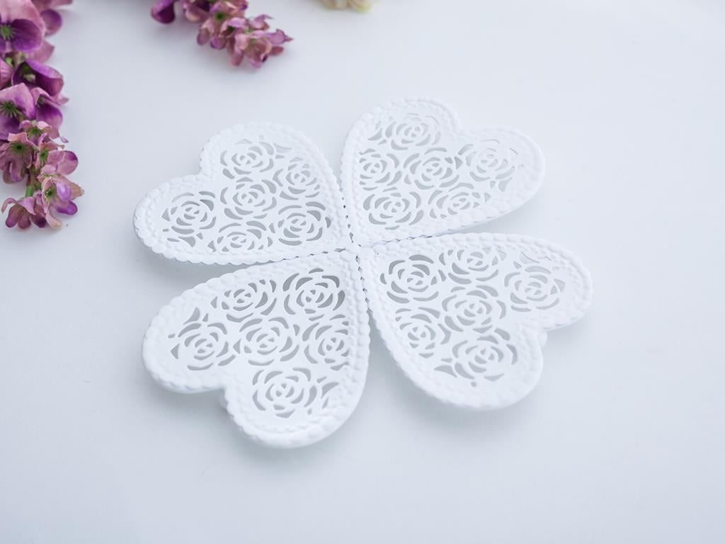Love НИХАЛЕ Голяма Ковано желязо 20,0x20,0x1,4 cm White