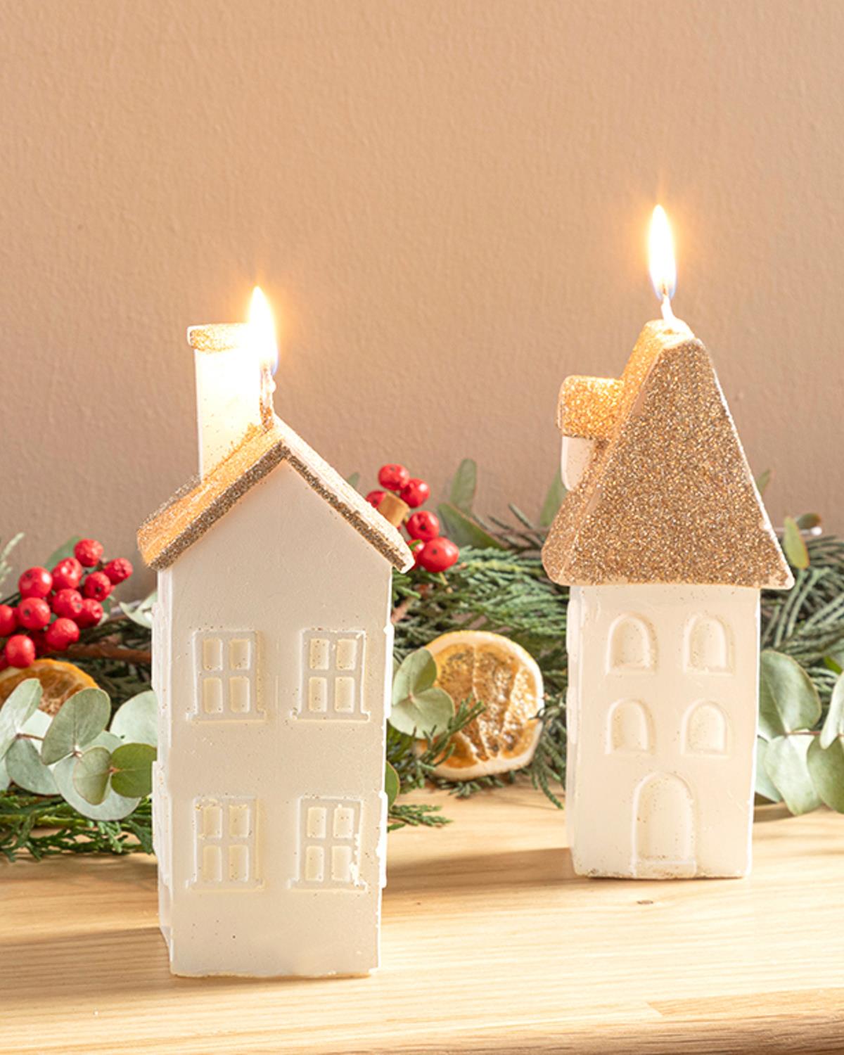 Lovely Home Свещ 6.3x5.5x15 см Златен