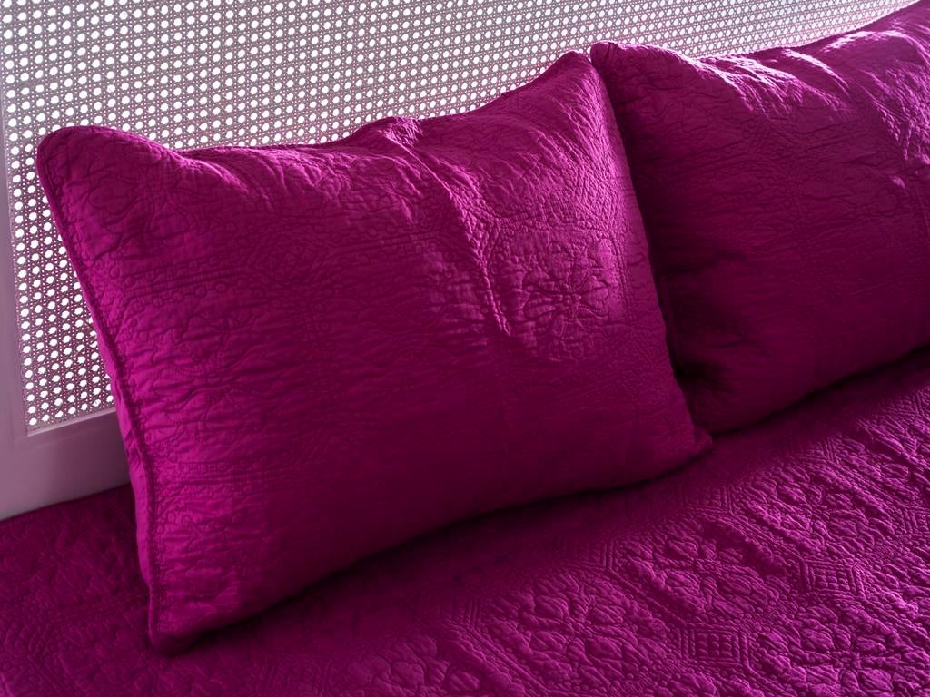 Lucky ПОКРИВКА ЗА ЛЕГЛО К Tek Kişilik Country 160x240 cm DarkPink
