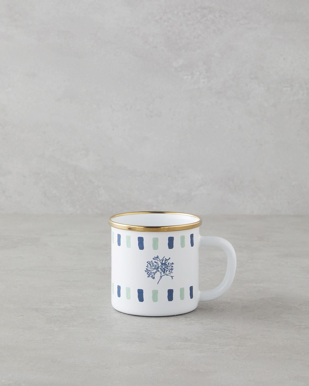 Чаша Емайлиран 350 мл.. Син - Зелен.