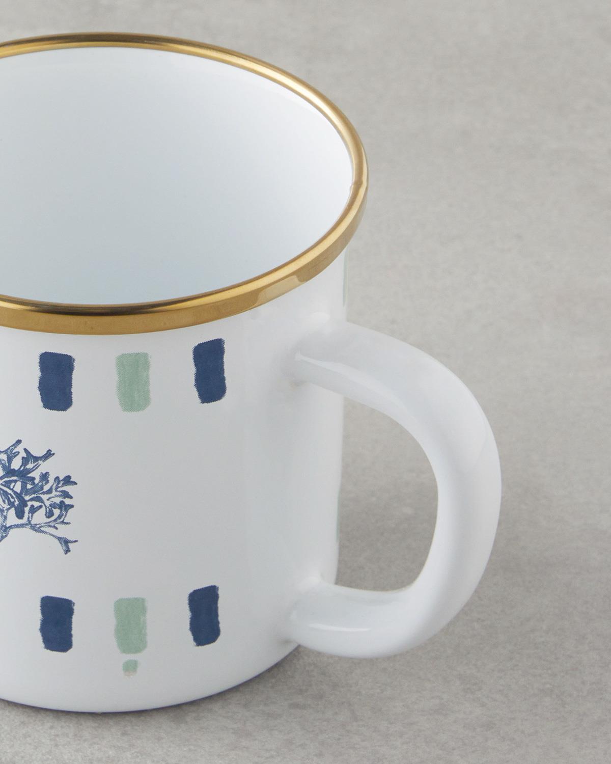 Чаша Емайлиран 350 мл.. Син - Зелен.