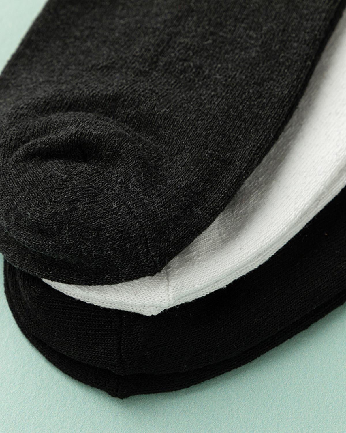 Mark Чорапи Мъжки 3 Бр., Памучен Полиестер, Черно-Бяло, 40-44