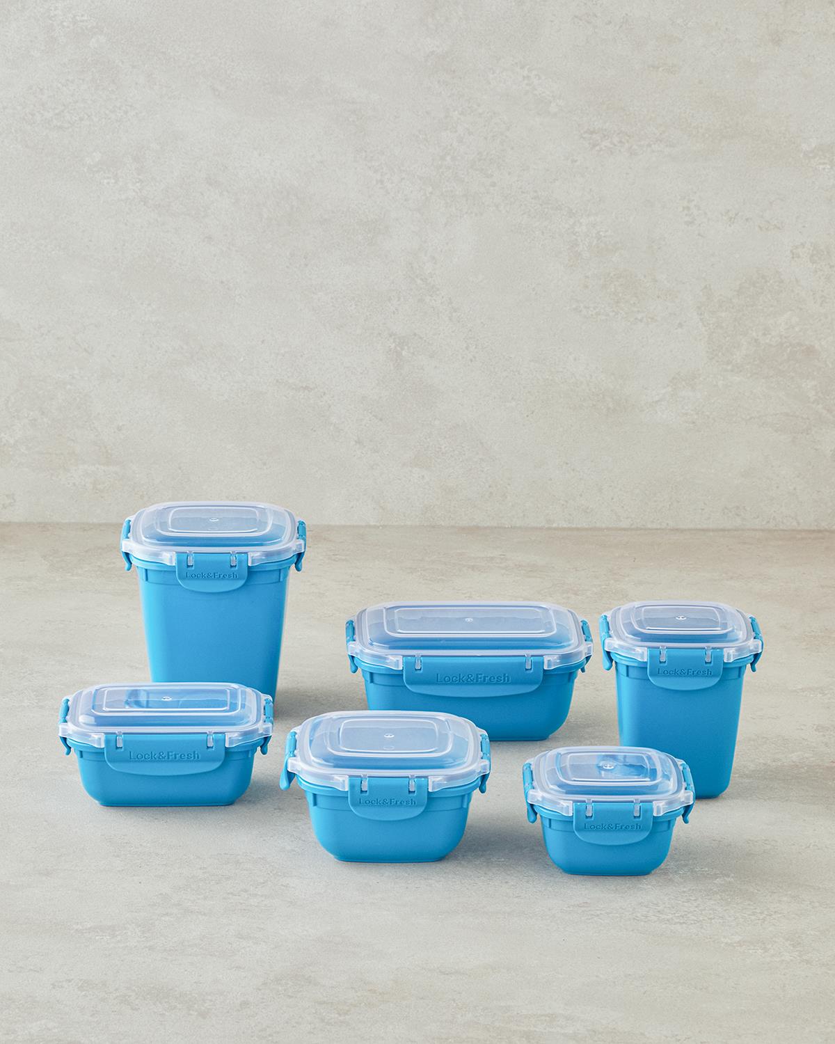 Master Lock Plastic 2 pcs Storage Box 575 + 1075 ml Blue