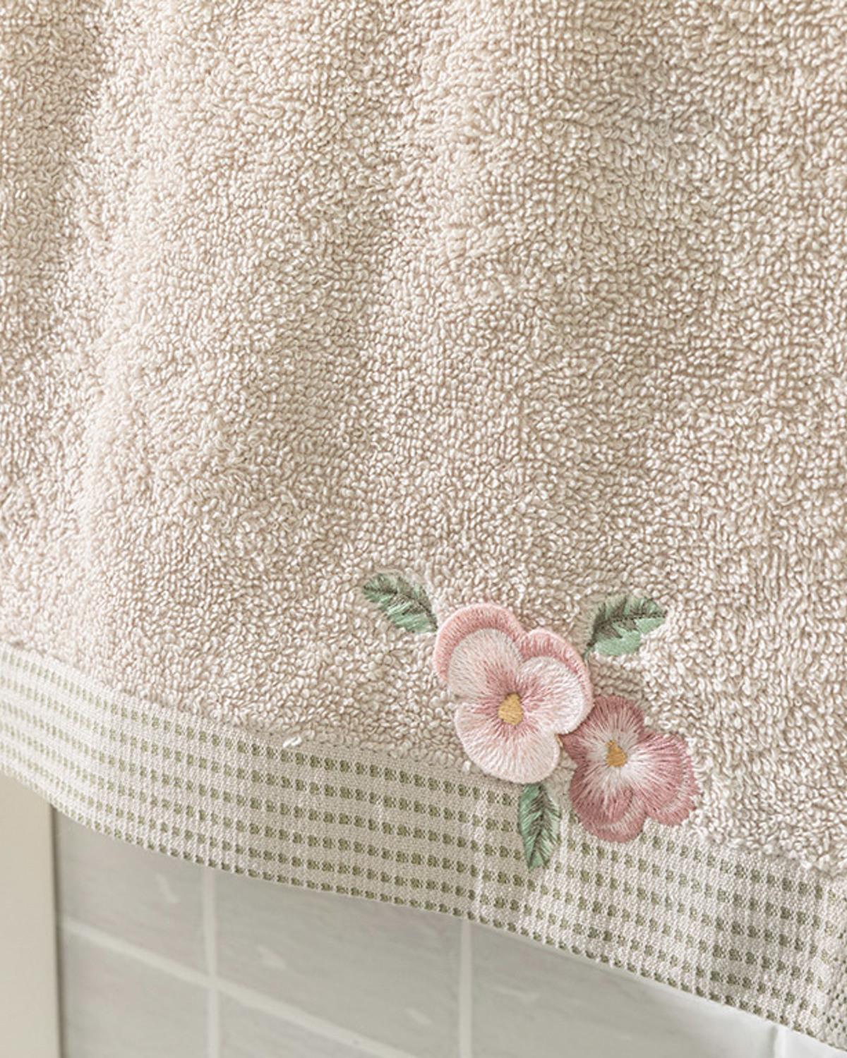 Mauve Кърпа За Лице С бродерия 50x80 см Бежов