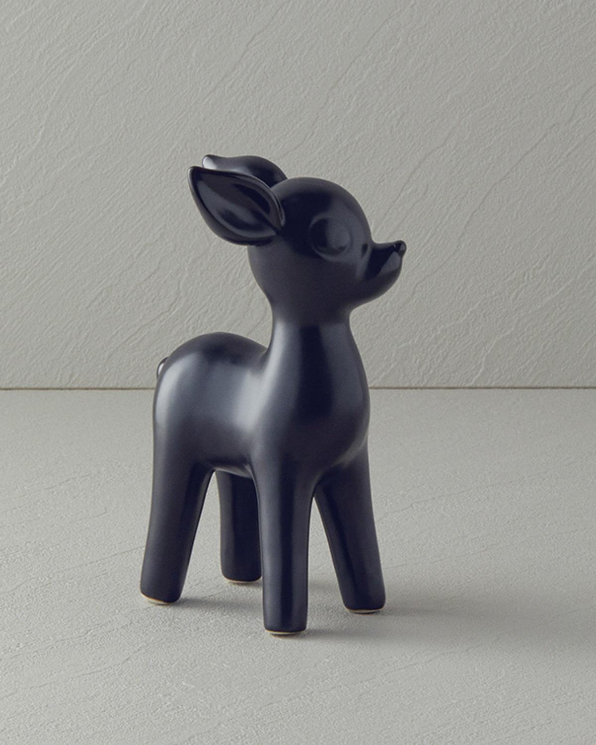 Merry Deer Фигурка Керамика 9,6x8,6x16,6 см Черен