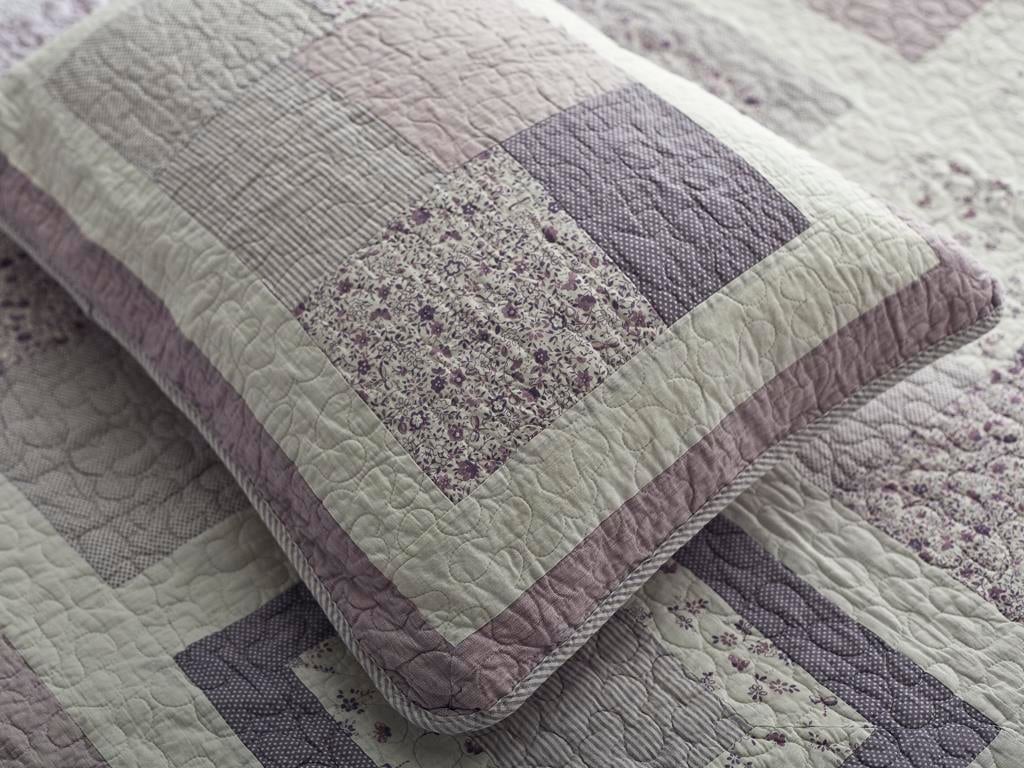 Mika ПОКРИВКА ЗА ЛЕГЛО К Двоен Печворк 240x260 cm Lilac.