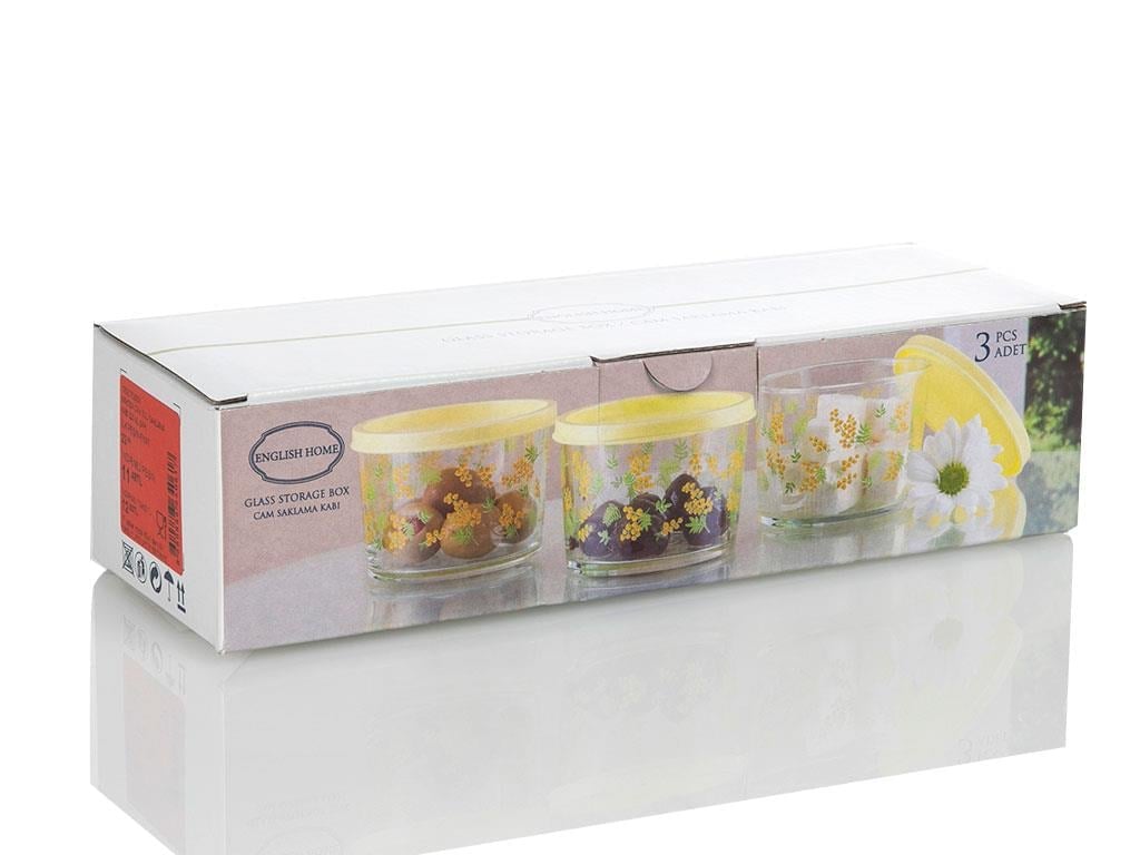 Mimosa КУТИЯ ЗА СЪХРАНЕНИЕ 3 бр. Cam 220 ml Yellow.