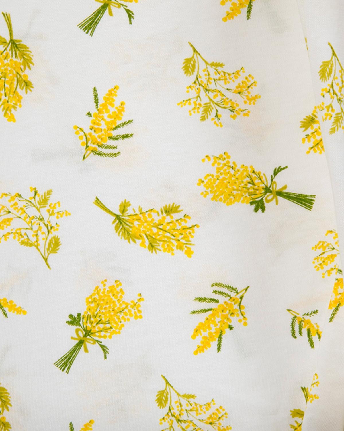 Mimosa flower Долнище На Пижама С декорация Памучен S Жълт