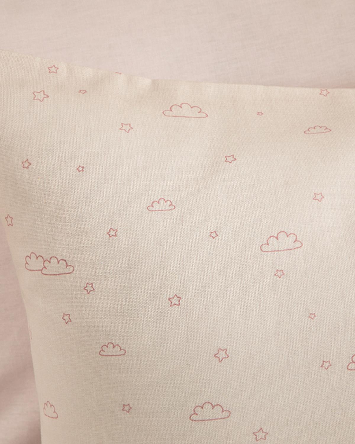 Mini Clouds Бебешка Калъфка За Възглавница Памучен 35x45 см Розов
