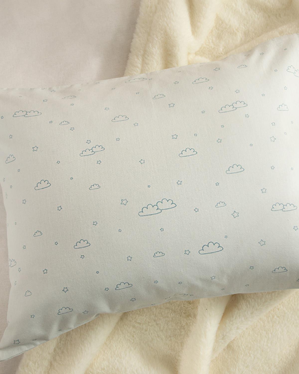 Mini Clouds Бебешка Калъфка За Възглавница Памучен 35x45 см Син