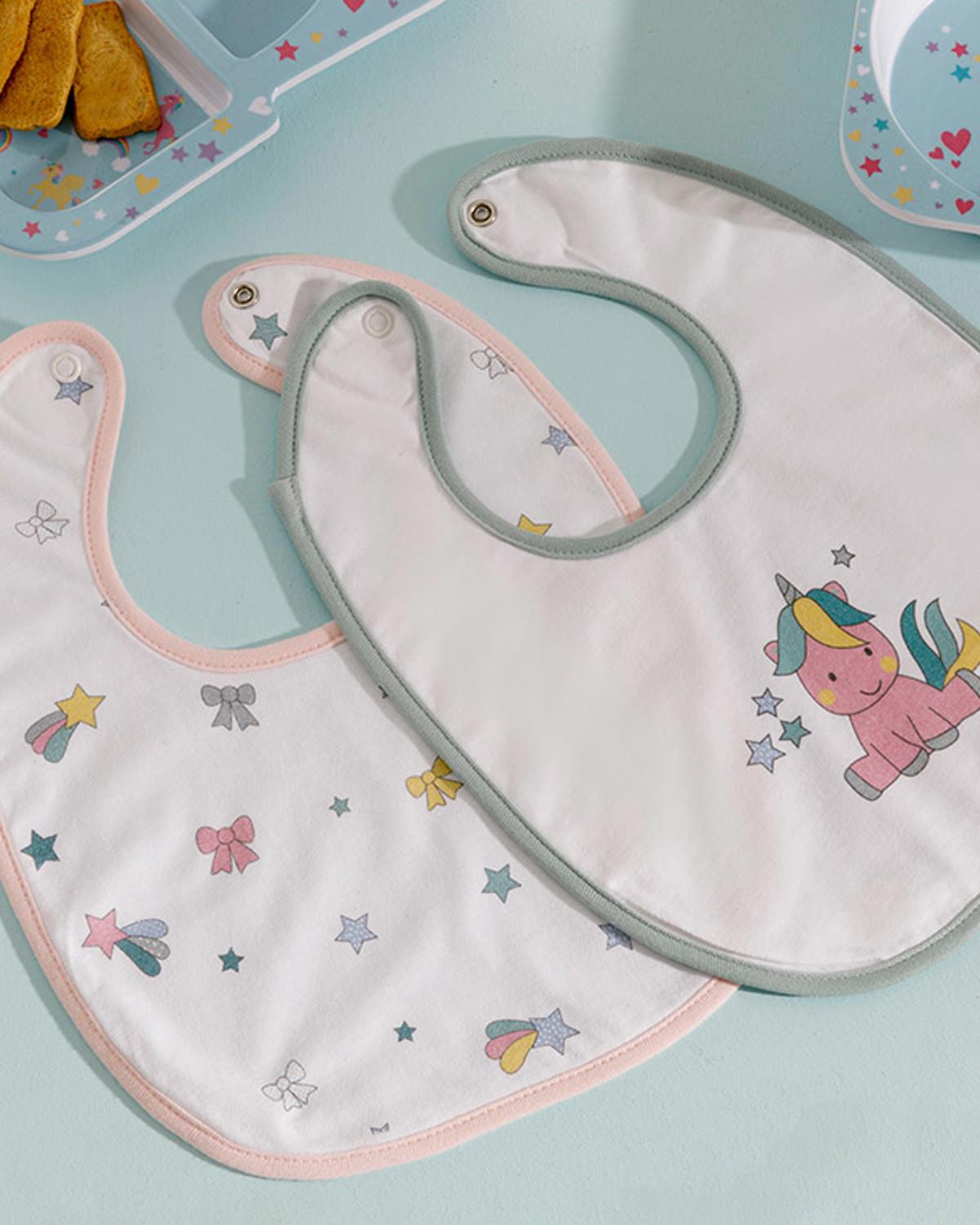 Mini Unicorn Бебешки Лигавник 2 бр. Розов