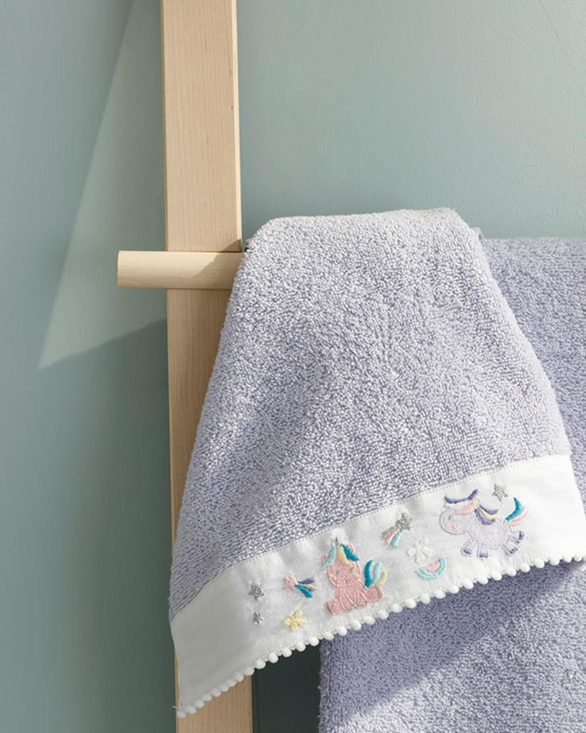 Mini Unicorn Бебешка Кърпа За Ръце Памучен 30x40 см Лилав