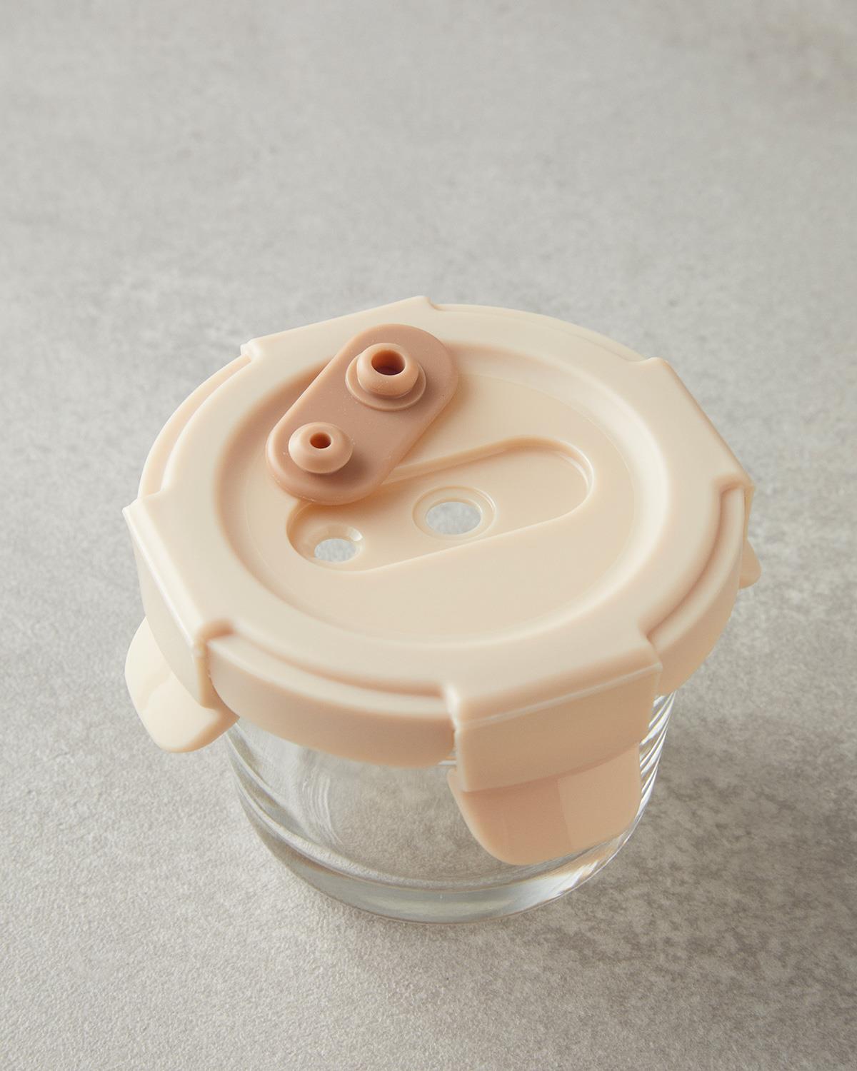 Minimo Кутия За Съхранение 2 бр. Стъкло 130 мл Бежов