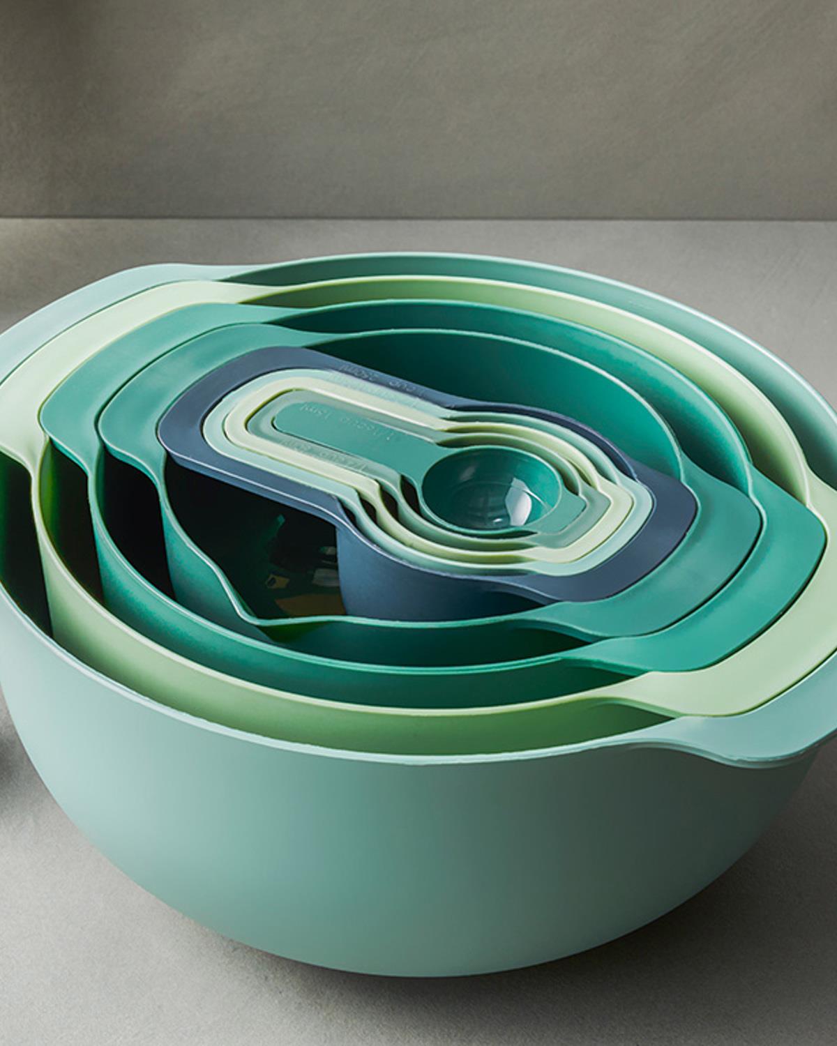 Mix Me Купа За Смесване 9 Бр., Пластмасов, Зелено, 31 Cm