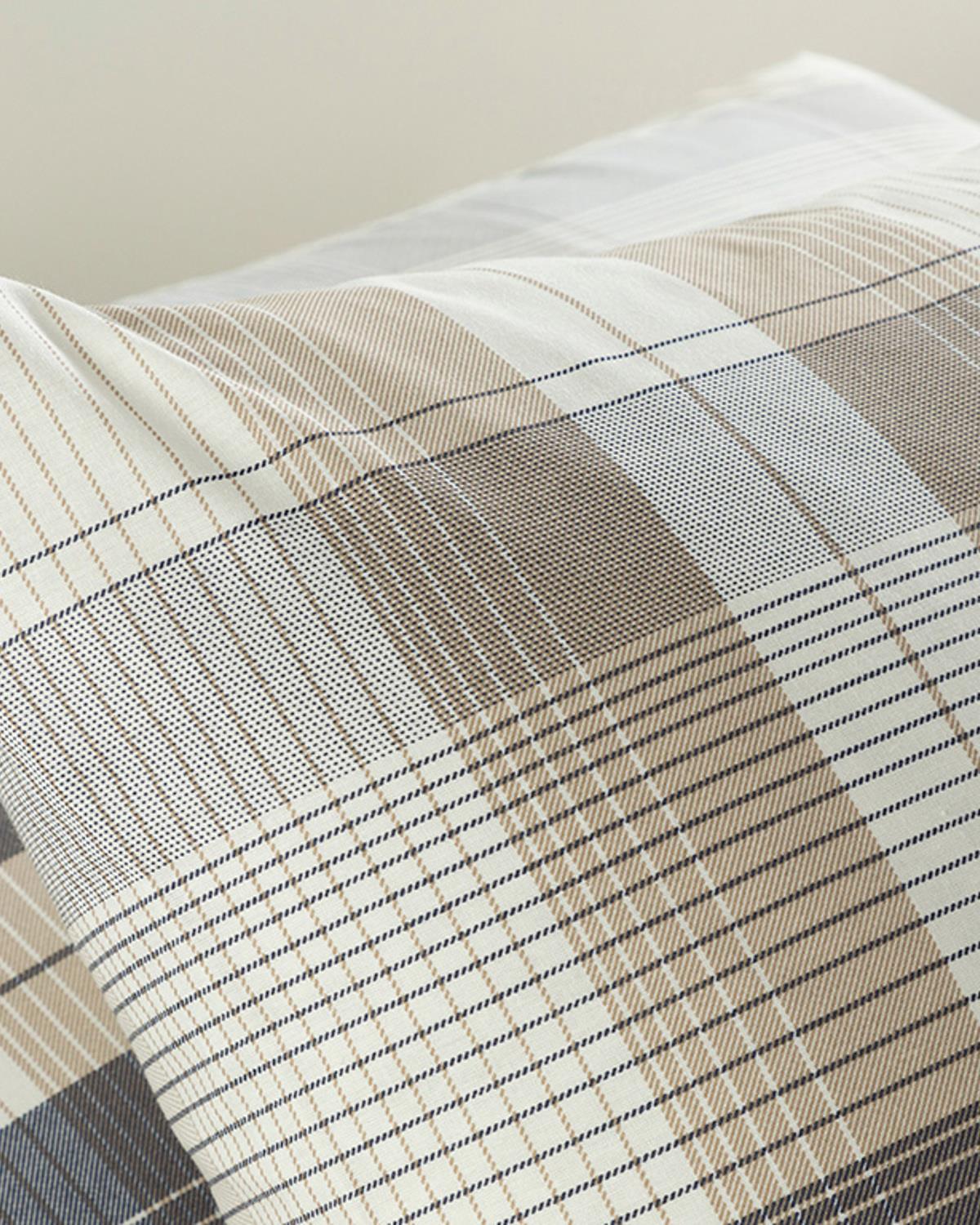 Modern Check Калъфка За Възглавница 2 бр. Памучен 50x70 см Морскосин