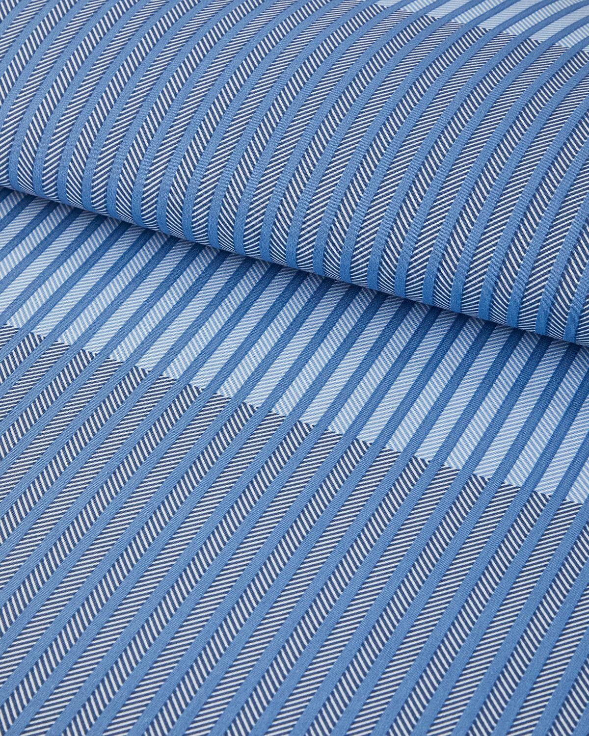 Modern Strip Спален Комплект Двоен Лесно за гладене 200x220 см Син