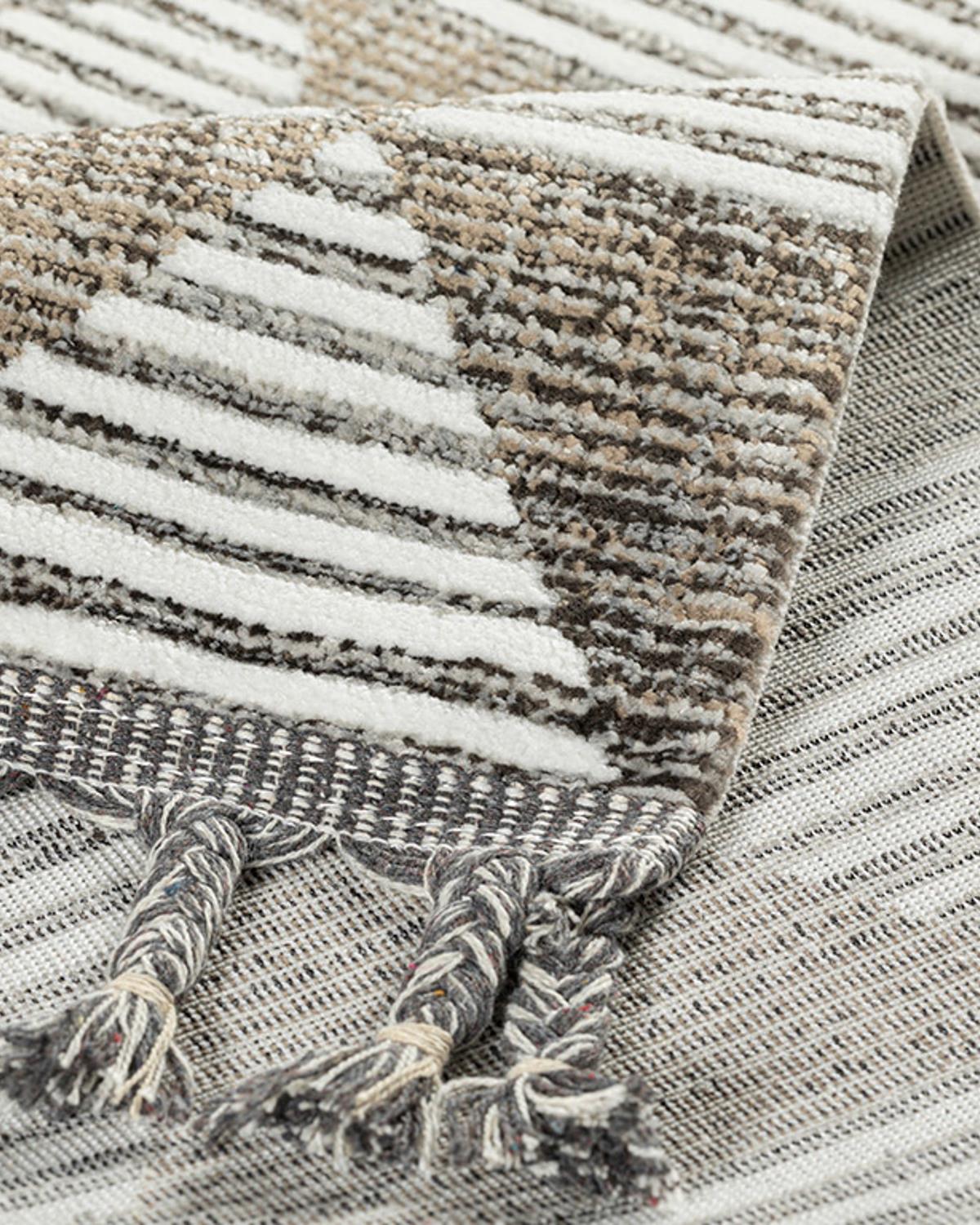 Modest Grid КИЛИМ Тъкан 80x300 cm Gray