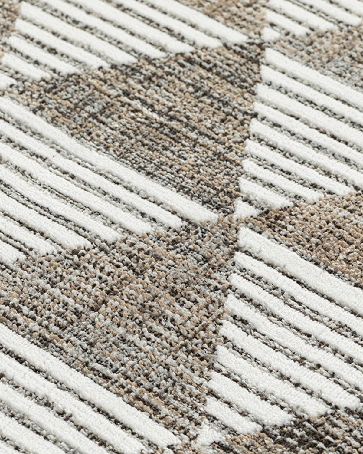 Modest Grid КИЛИМ Тъкан 80x300 cm Gray