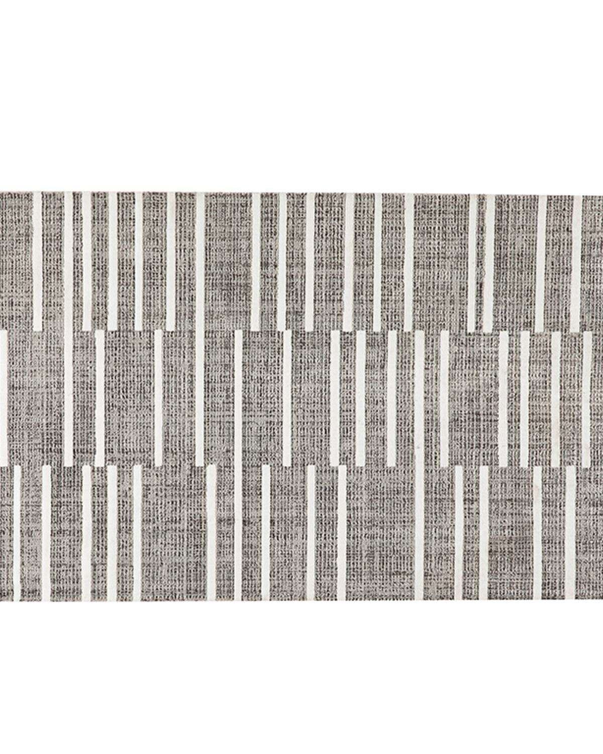 Modest Line Weaved Carpet 80x150 cm Gray