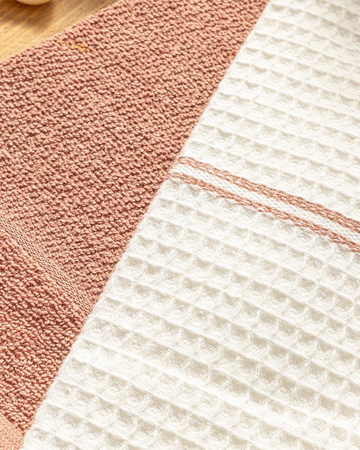 Moire Кърпа За Сушене 2 бр. Памук 40x60 см Теракота