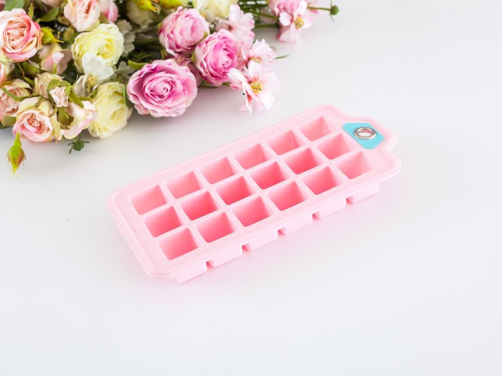 Molly КОНТЕЙНЕР ЗА ЛЕД Квадратно многофункционално Силикон Pink