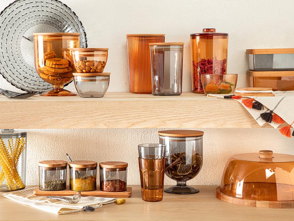 Mona Кутия За Съхранение 2Бр., Пластмасов, Пушен, 1500 Ml