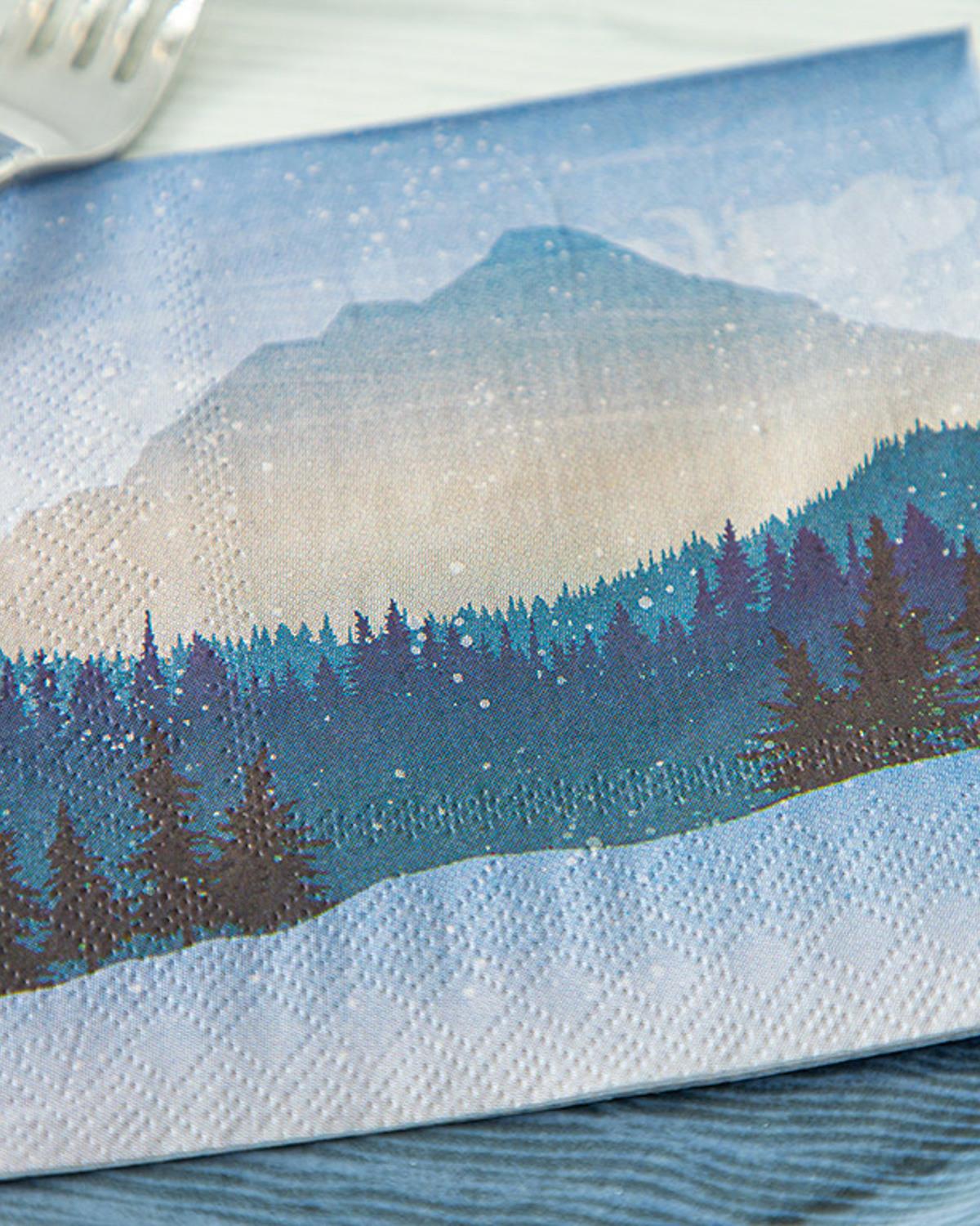 Mountain Forest Хартиени Салфетки 20 бр. Хартия 25x25 см Син