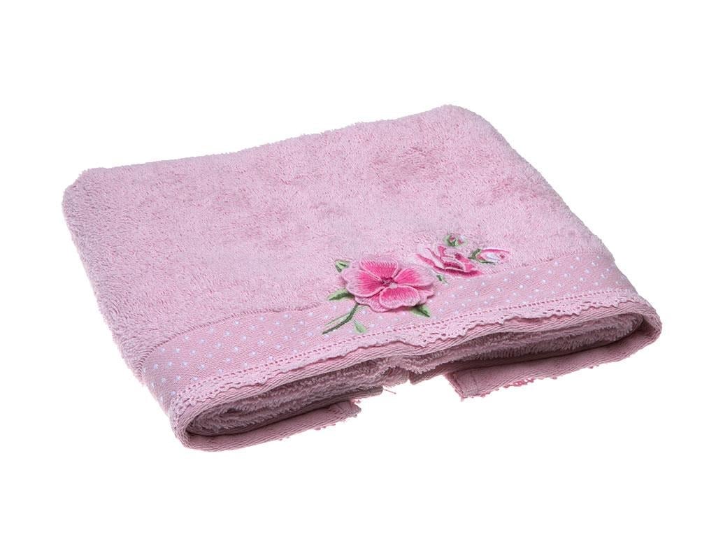 Pale Roses ХАВЛИЯ ЗА ЛИЦЕ Бродирани 50x80 cm Light Pink,