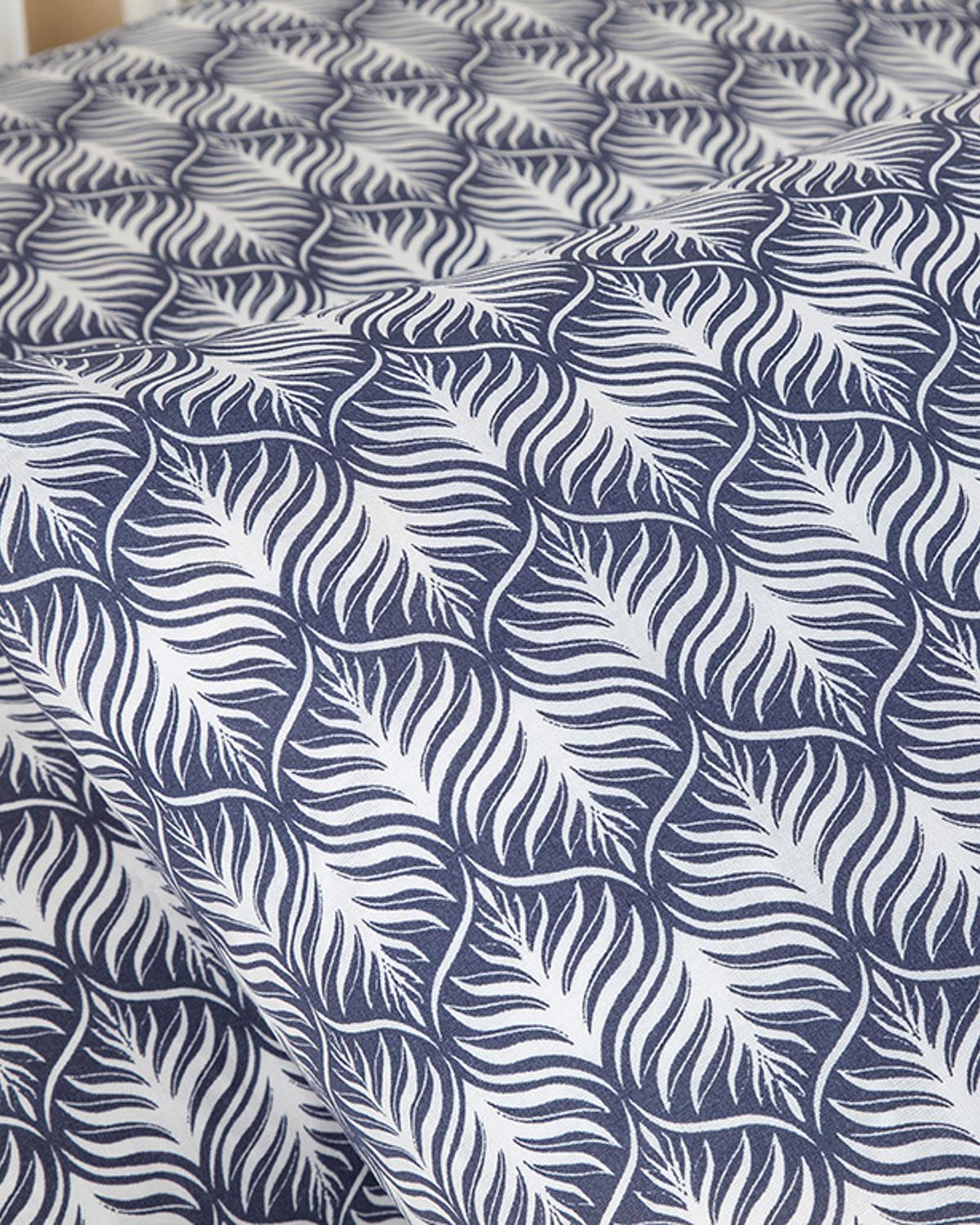 Palm Shadow Калъфка За Възглавница 2 бр. Памучен 50x70 см Морскосин